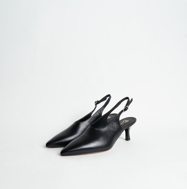 Divine Follie-Slingback in nappa - nero