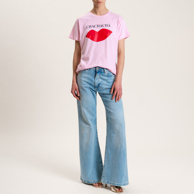Souvenir-T-shirt "chachachà" - rosa