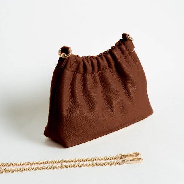 W by Whitemood-Mini pouch con catena - choco