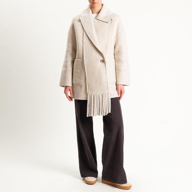 Vicolo-Giacca cappotto hand made misto lana - casha melange