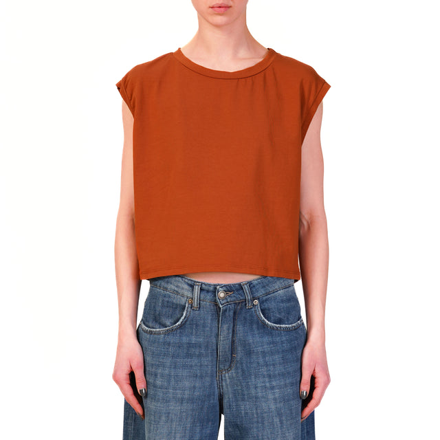 Zeroassoluto - Camiseta sin mangas de algodón elástico - coccio