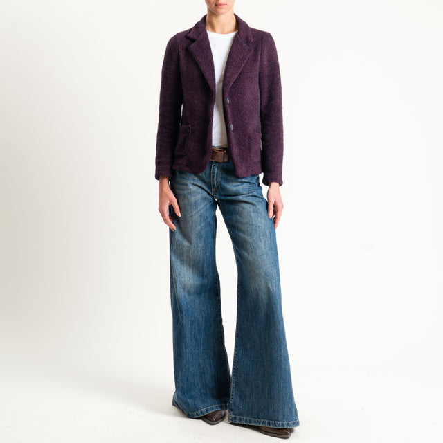 Zeroassoluto-Giacca PATTY ciniglia melange - Bordeaux