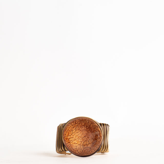 W by Whitemood-Bracciale rigido con pietra - coccio
