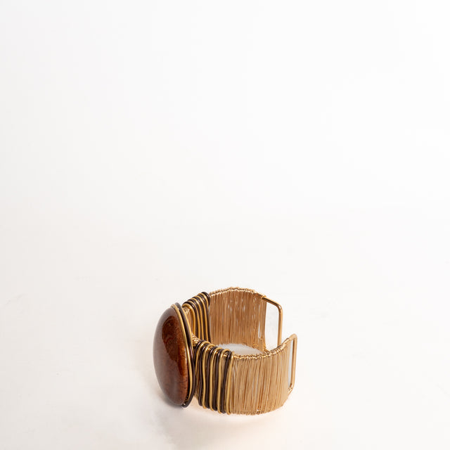 W by Whitemood-Bracciale rigido con pietra - coccio
