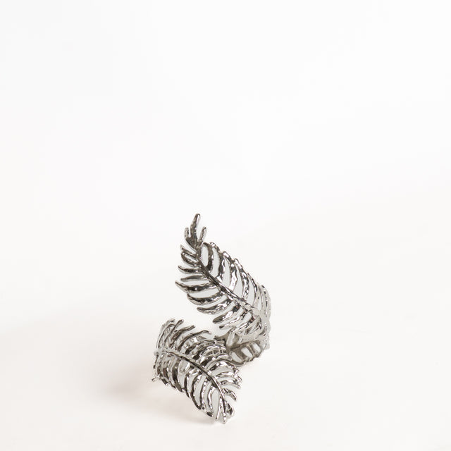 W by Whitemood-Bracciale rigido foglia intrecciata - silver