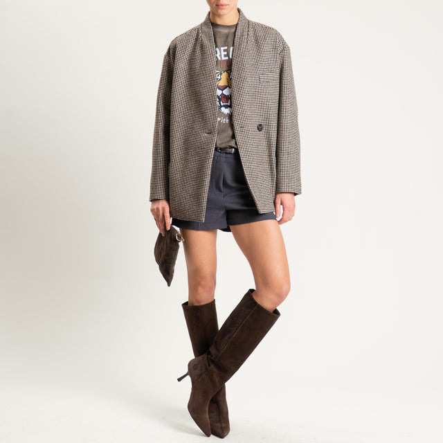 Dixie- Giacca bomber pied de poule - moro/nero/sand