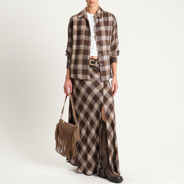 Haveone-Camicia check - moro