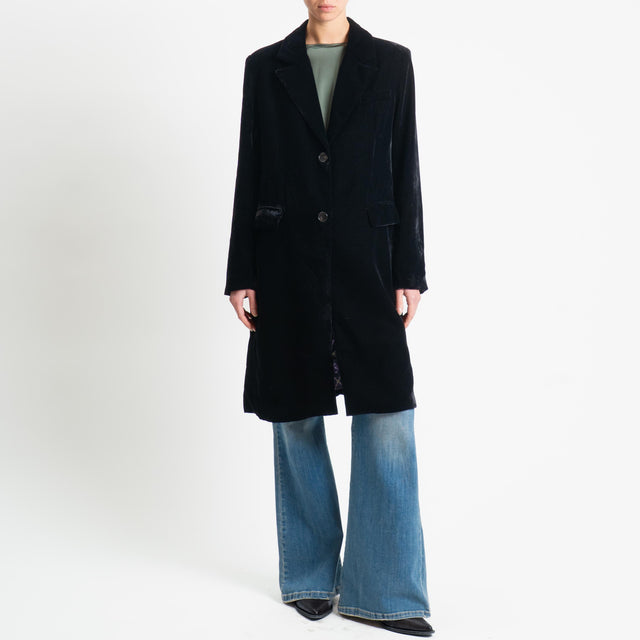 Wu'side-Cappotto in velluto - nero