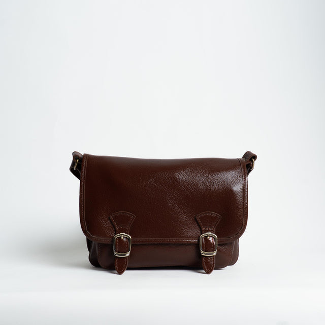 Zeroassoluto-Borsa saddle genuine leather high quality - moro