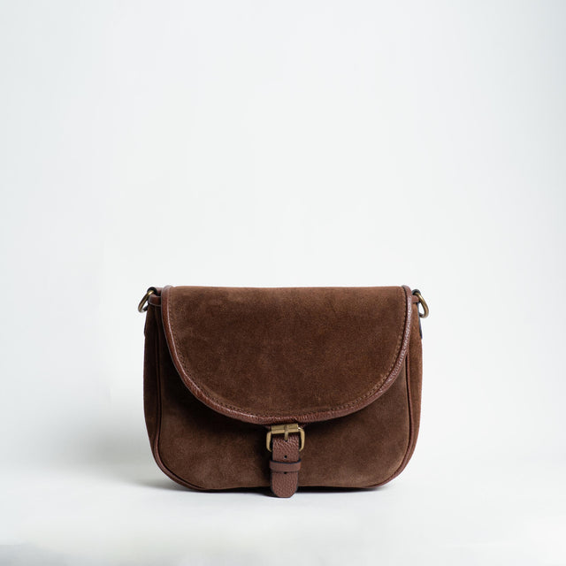 W by Whitemood-Tolfina in pelle scamosciata - cioccolato