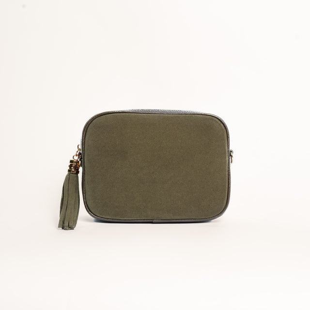 W by whitemood- Borsa scamosciata con nappina - militare