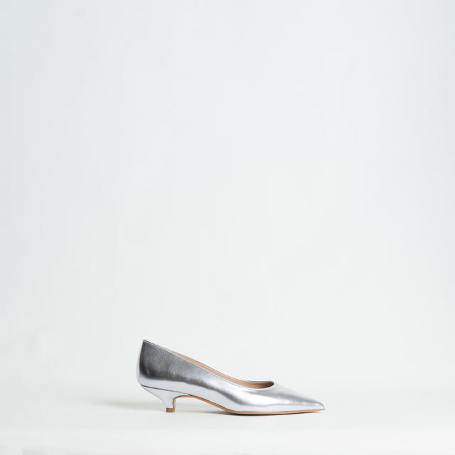 Divine Follie-Decolletè a punta laminato - argento