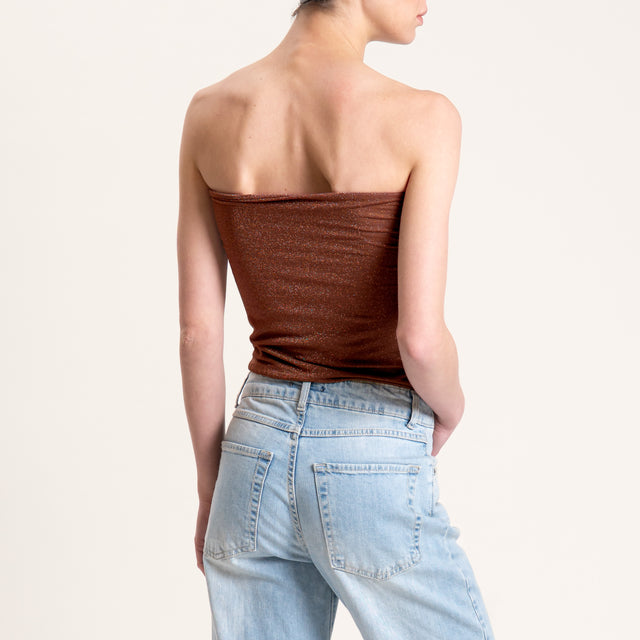 Top palabra de honor Kontatto-Lurex - chocolate