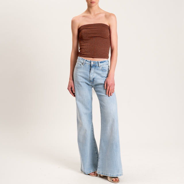 Top palabra de honor Kontatto-Lurex - chocolate