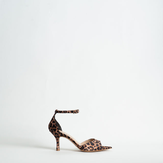 Divine Follie-Sandalo con tacco animalier - beige/nero