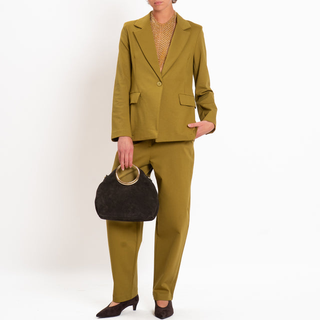 Zeroassoluto-Giacca JENNY punto milano con spalline - olio