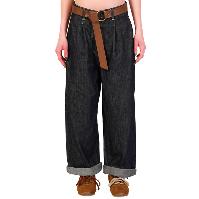 Dixie-Jeans de lona ligera y holgada - denim oscuro