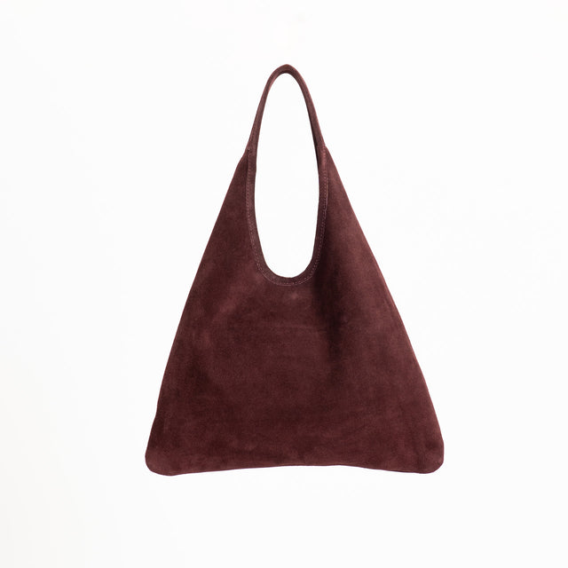 W by Whitemood-Suede shopper bag - Bordeaux