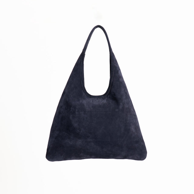 W by Whitemood-Suede shopper bag - blue