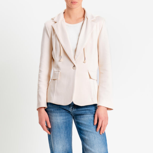 Tensione in-Giacca con cappuccio rimovibile - avorio