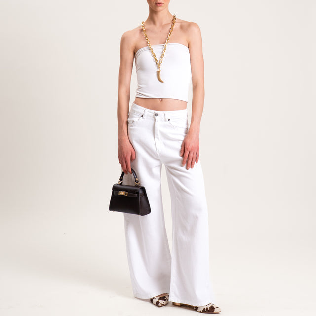 Tensione in-Pantalone drill tela slegata light - bianco
