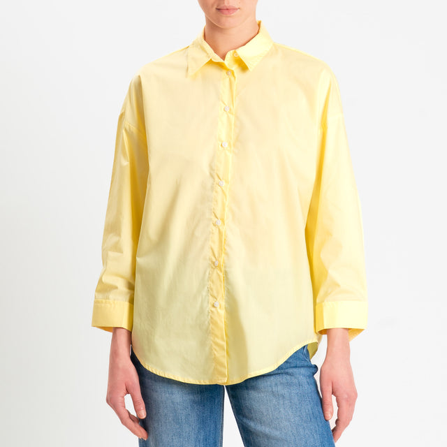 Dixie-Camicia relaxed fit in cotone - giallo