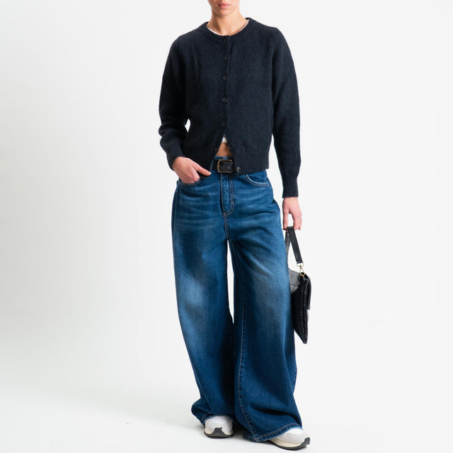 Vicolo-Cardigan rebecchina misto alpaca - nero