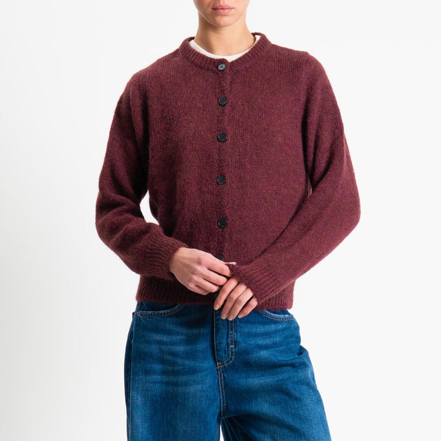 Vicolo-Cardigan rebecchina misto alpaca - Bordeaux
