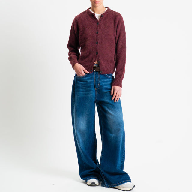 Vicolo-Cardigan rebecchina misto alpaca - Bordeaux