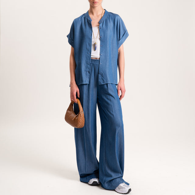 Zeroassoluto-Pantalone KALLY denim in tencel elast - denim