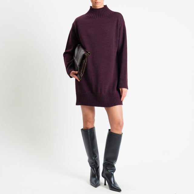 Tensione in-Maxi pull misto alpaca - Bordeaux