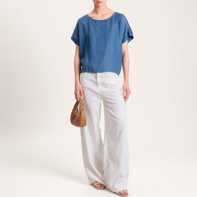 Zeroassoluto-Blusa KABY denim in tencel - denim