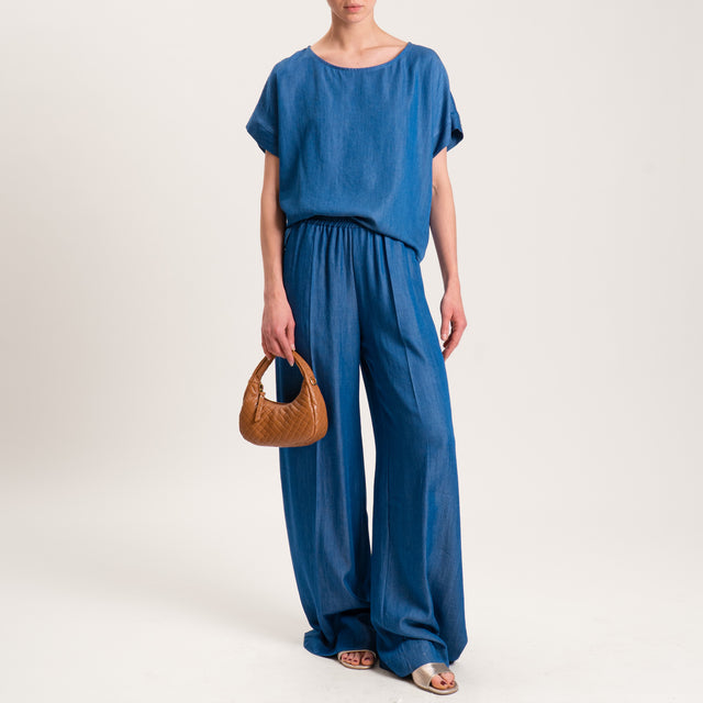Zeroassoluto-Blusa KABY denim in tencel - denim