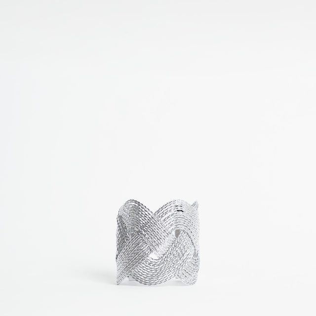 W by Whitemood-Bracciale rigido intrecciato - silver