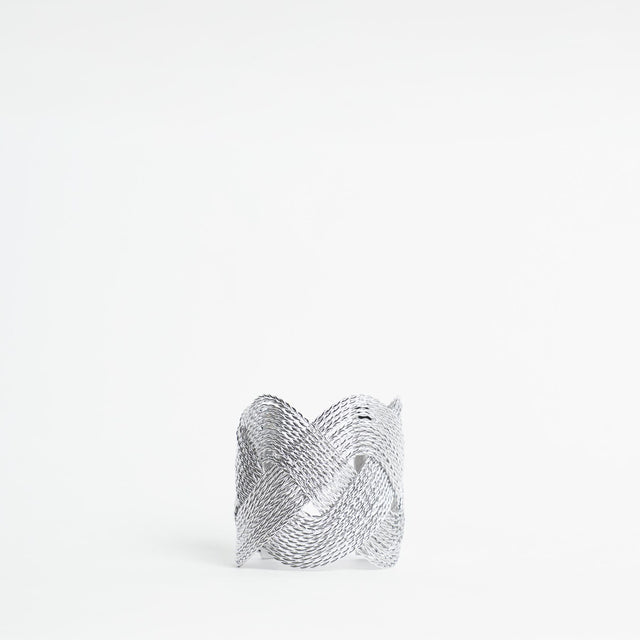 W by Whitemood-Bracciale rigido intrecciato - silver