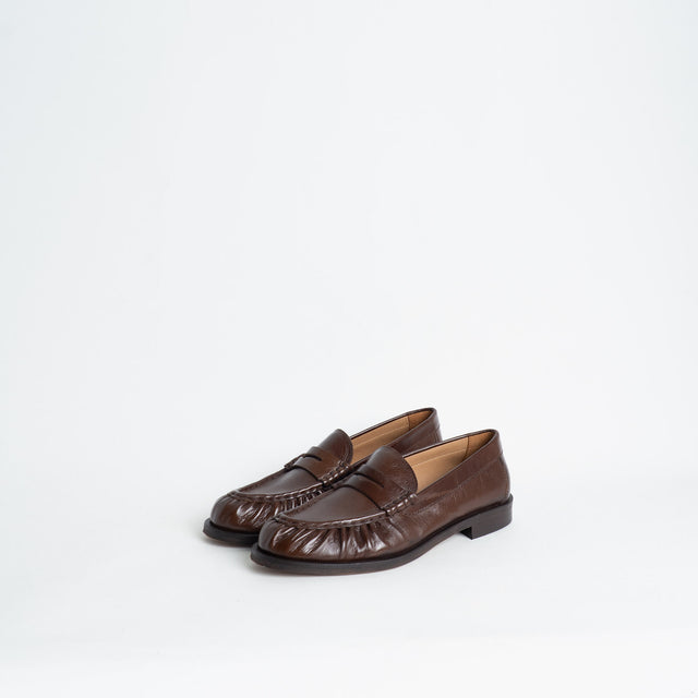 Divine Follie-Mocassino in pelle - cioccolato