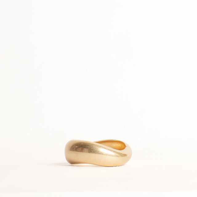 W by Whitemood-Bracciale alto rigido ondulato opaco - gold