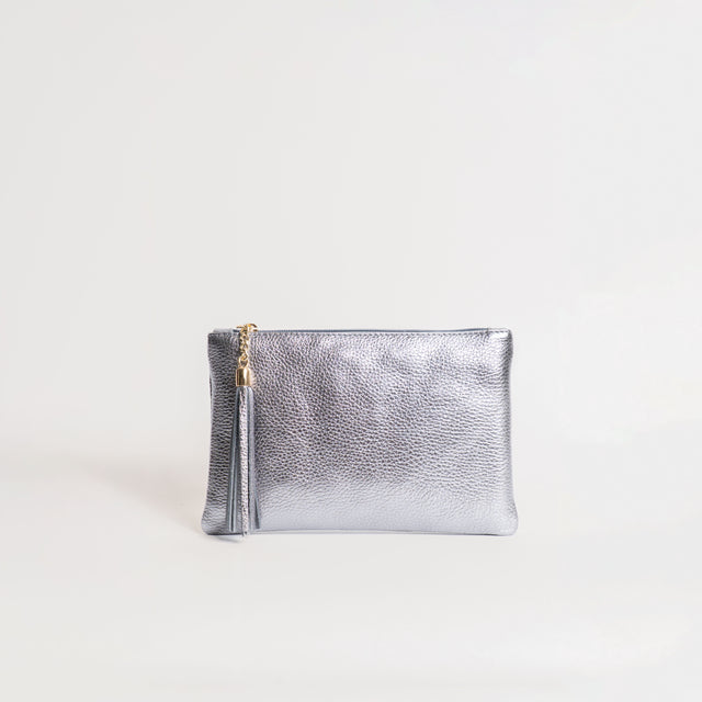 W by whitemood - Bolso de mano con borlas - gris