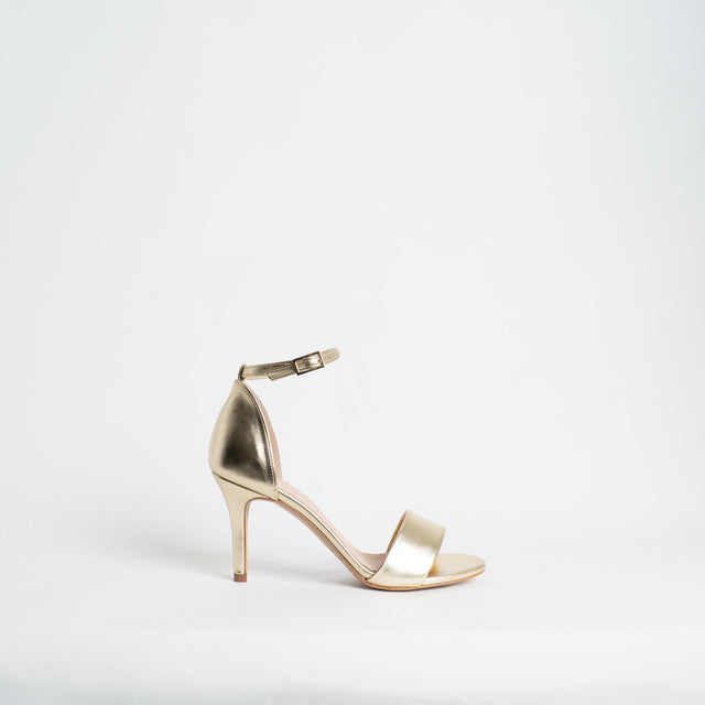 Ovyè-Sandalo con tacco - platino