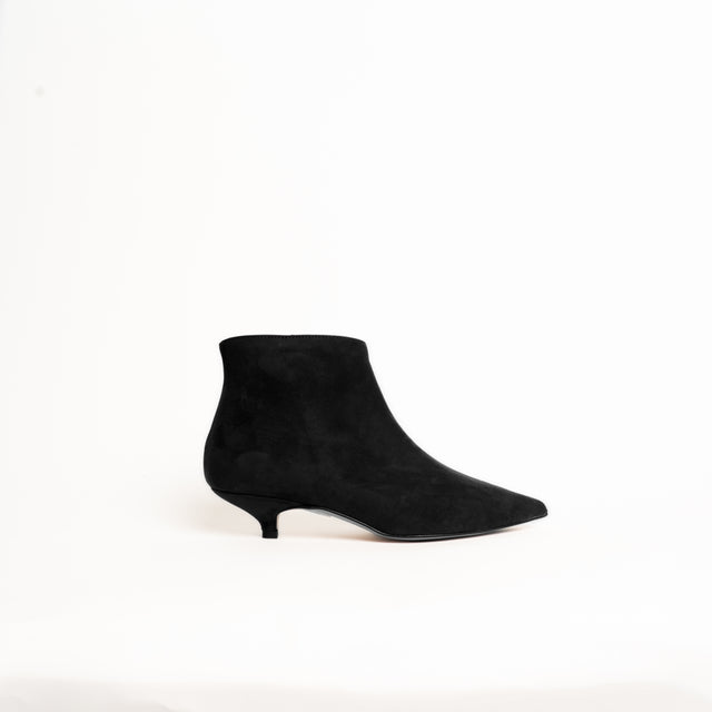 Divine Follie-Tronchetto in similpelle scamosciata - nero