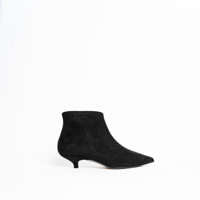Divine Follie-Tronchetto in similpelle scamosciata - nero