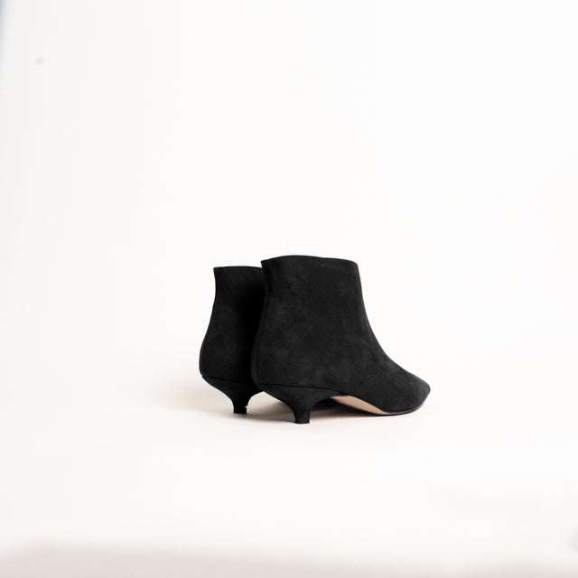 Divine Follie-Tronchetto in similpelle scamosciata - nero