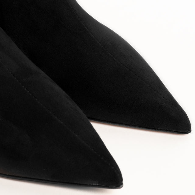 Divine Follie-Tronchetto in similpelle scamosciata - nero
