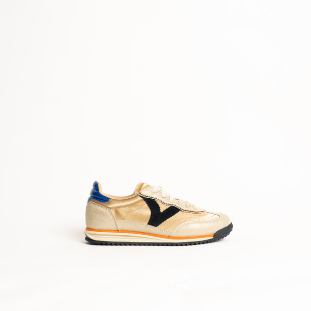 Victoria-Sneakers effetto pelle laminata - oro/nero