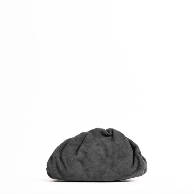 W by Whitemood-Mini clutch in camoscio - piombo
