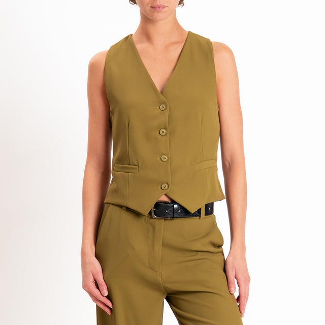 Zeroassoluto-Gilet tessuto fluido - olio