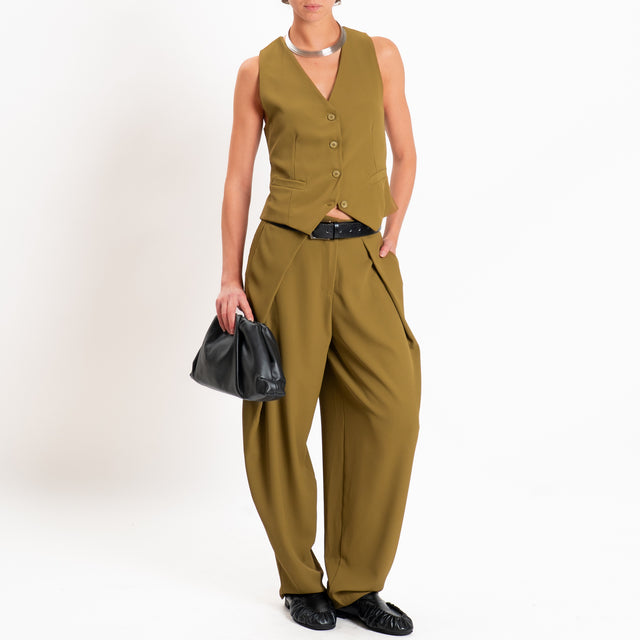 Zeroassoluto-Gilet tessuto fluido - olio