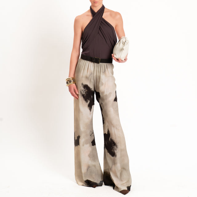 Haveone-Pantalone bootcut fantasia - sand/moro