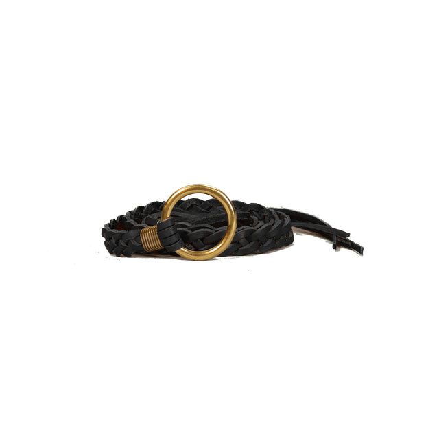 Dixie-Cintura in pelle intrecciata - nero