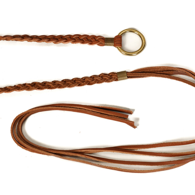 Dixie-Cintura in pelle intrecciata - cuoio
